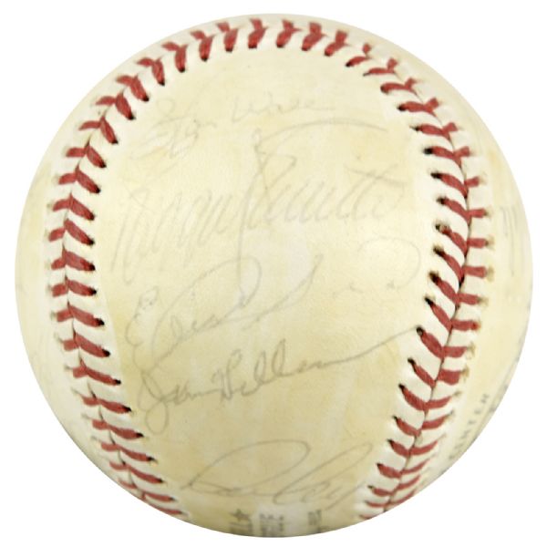 1970s Los Angeles Dodgers Signed ONL (Feeney) Baseball w/ 17 Signatures Incl. Duke Snider Don Drysdale - JSA