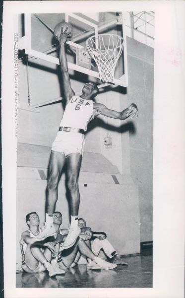 1954-55 Bill Russell University of San Francisco Type 1 5 1/2" x 9"  Photo SPORT Magazine Collection (MEARS Type 1 LOA)