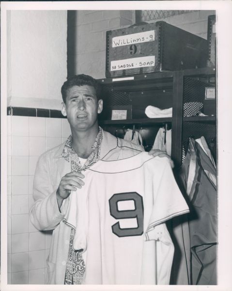 1953-54 Ted Williams Boston Red Sox w/jersey "The Sporting News Collection Archives" Original Type 1 Photos (The Sporting News Collection Hologram/MEARS Type 1 Photo LOA) - Lot of 2