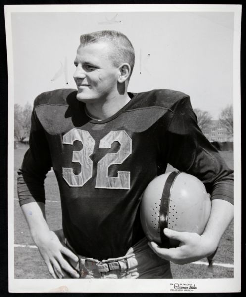 1956 Ray Nitschke University of Illinois 8" x 10" Photo Green Bay Packers Legend