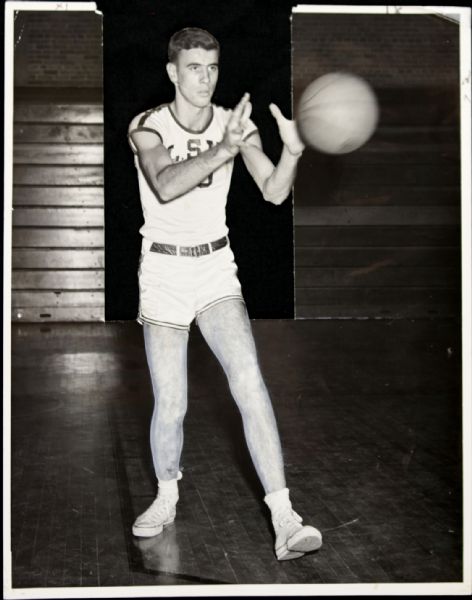 1951-54 Bob Pettit LSU "The Sporting News Collection Archives" Original Type 1 8" x 10" Photo (Sporting News Collection Hologram/MEARS Type 1 Photo LOA)