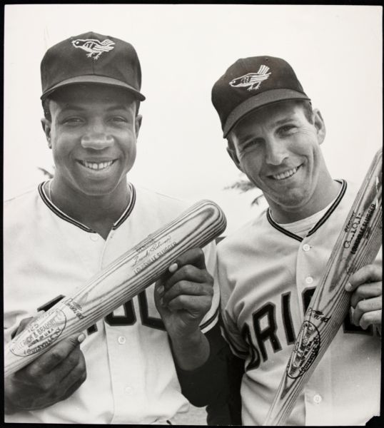 1966 Brooks & Frank Robinson Baltimore Orioles "The Sporting News Collection Archives" Original Type 1 10 1/4" x 11 1/2" Jumbo Oversized Photo (TSN Collection Hologram/MEARS Photo LOA) 1:1, Unique