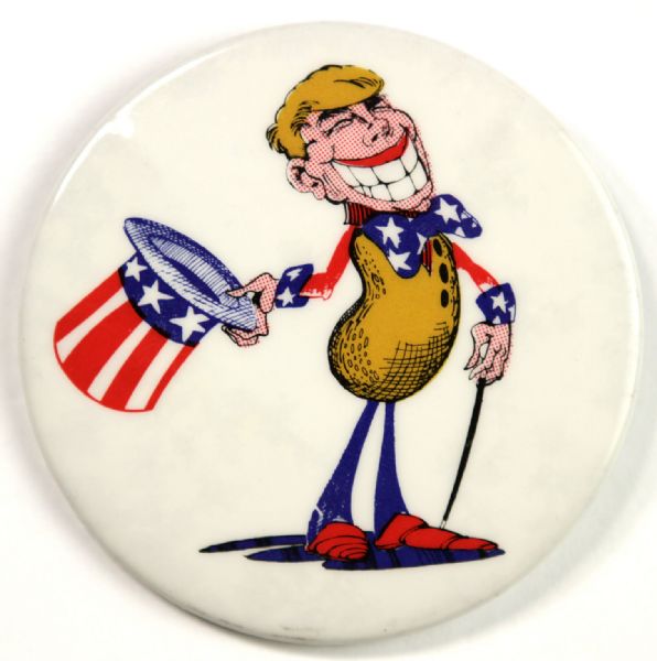 1976-80 circa Jimmy Carter Presidential Pinback Button - High Grade Example