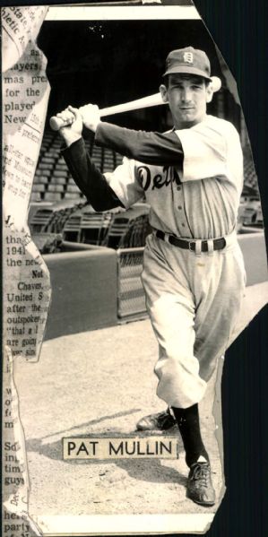 1941 Pat Mullin Detroit Tigers "The Sporting News Collection Archives" Original 4.5" x 9" Photo (Sporting News Collection Hologram/MEARS Photo LOA)