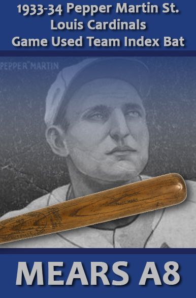 Lot Detail - 1933-34 Pepper Martin H&B Louisville Slugger Professional ...