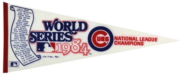 1984 Chicago Cubs NL Champions Full Size Phantom Pennant 