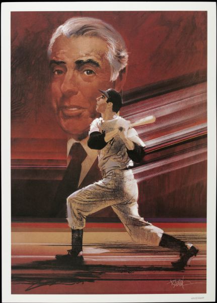 1983 Joe DiMaggio New York Yankees 17" x 24 1/2" Lithograph - Lot of 2 - 4908/5000