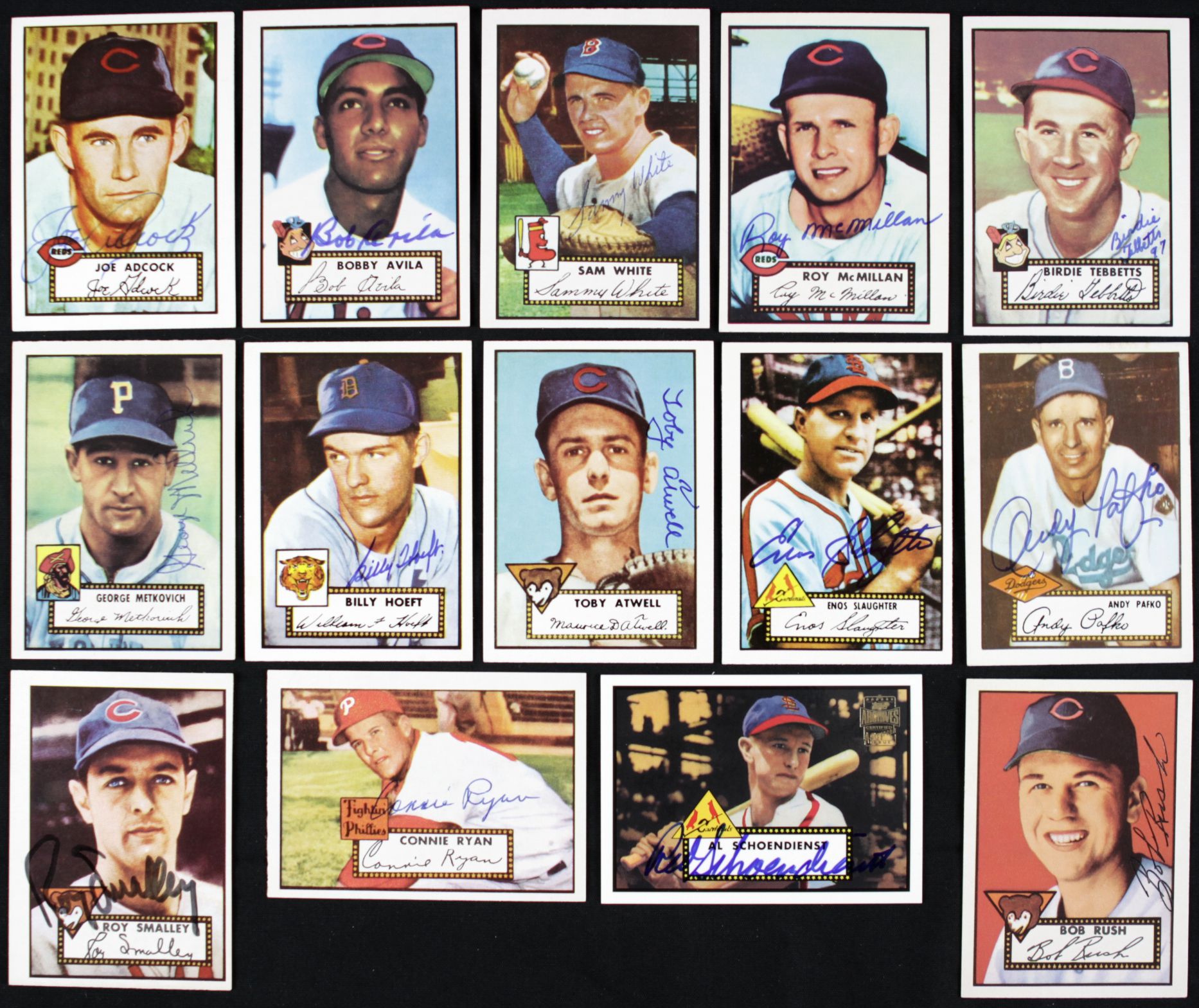 Lot Detail 1953 65 Milwaukee Braves Signed Card Collection 131 W