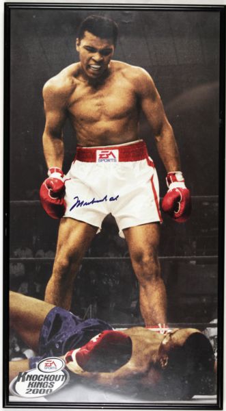 2000 Muhammad Ali Signed Knockout Kings 12" x 22 1/2" Display - JSA 