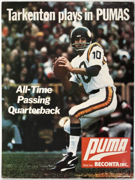 1976-78 Minnesota Vikings Fran Tarkenton Plays in Pumas Poster