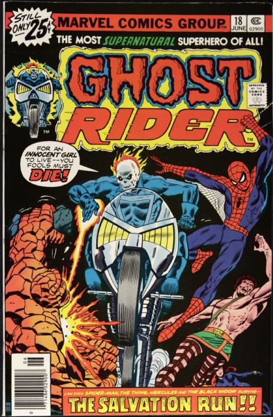 1976 Ghost Rider #18-20 Marvel Comics Featuring Spiderman & Daredevil VF/NM (MEARS Auction LOA)