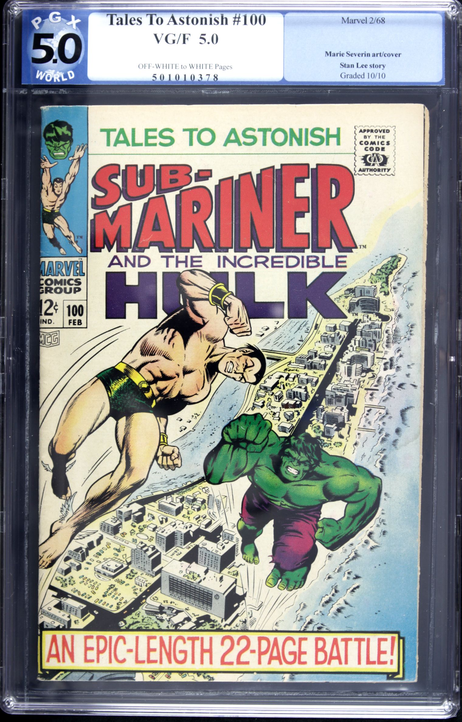 Lot Detail 1968 Tales To Astonish 100 With Sub Mariner Incredible