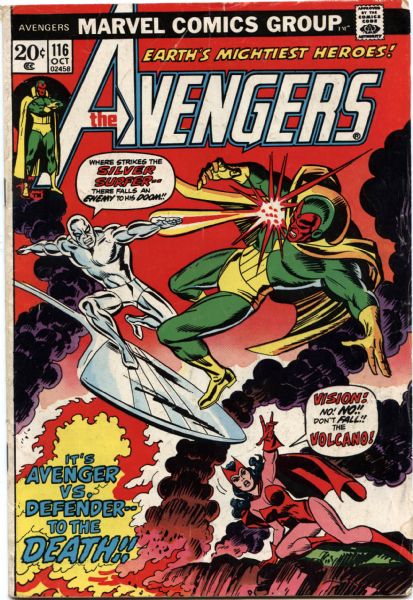 1973 The Avengers #116-117 Marvel Comics (Featuring John Romita Sr. and Michael Esposito Cover/Art; Steve Englehart Stories; Appearance of the Silver Surfer)