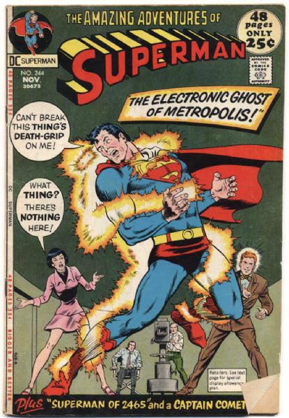 1971-72 Superman #244 & #246-248 DC Comics (MEARS Auction LOA)