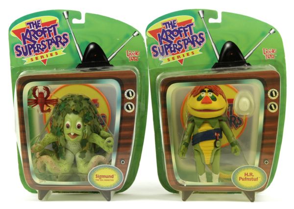 2000 The Krofft Superstars Series - Lot of 2 Incl. Sigmund The Sea Monster & H.R. Pufnstuf (MIB)