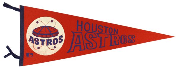 1969 Houston Astros Full Size Orange Pennant