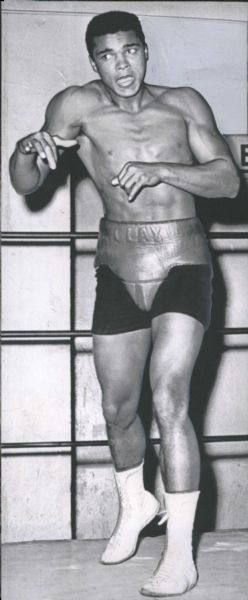 1962 Muhammad Ali Training For Archie Moore Fight "Rogers Photo Archive" Original 3" x 8" Photo (MEARS Photo LOA) 