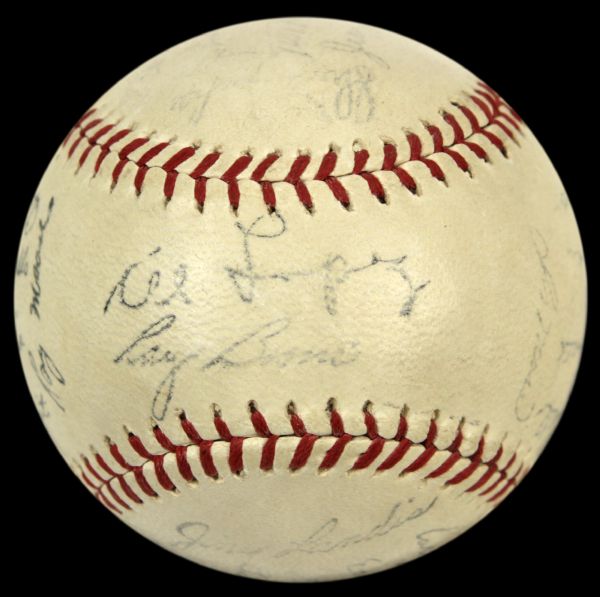 1959 circa Chicago White Sox Stamp Signed Baseball