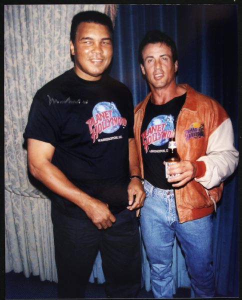 1990s Muhammad Ali With Sylvester Stallone Signed 8" x 10" Photo - JSA 