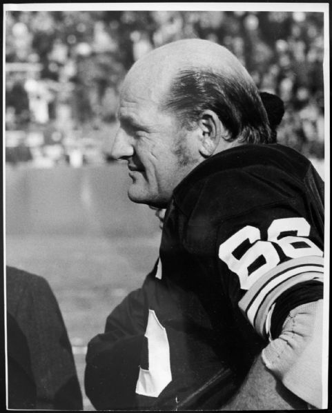 1967-72 Ray Nitschke Green Bay Packers Jumbo 11" x 14" Original Photo (MEARS Photo LOA)