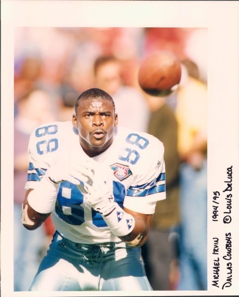 1990-96 Michael Irvin Dallas Cowboys "TSN Collection Archives" Original Photo (Sporting News Collection Hologram/MEARS Photo LOA) - Lot of 17