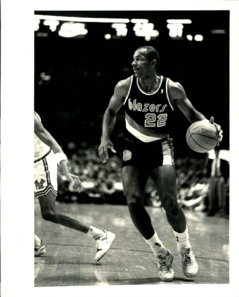 1983-90 Clyde Drexler Portland Trail Blazers "SPORT Magazine Collection Archives" Original Photos (MEARS Photo LOA) - Lot of 2