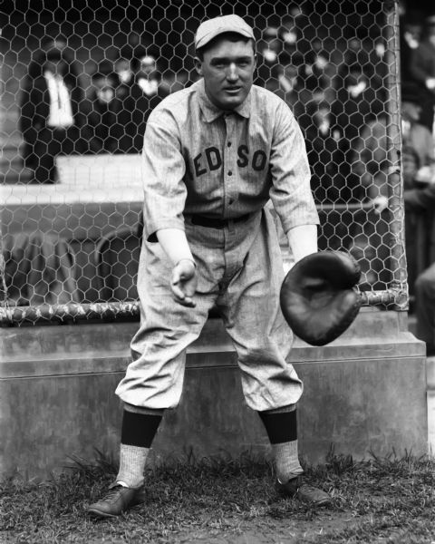 1916 Bill Carrigan Boston Red Sox Charles Conlon Original 11" x 14" Photo Hand Developed from Glass Plate Negative & Published (The Sporting News Hologram/MEARS Photo LOA)