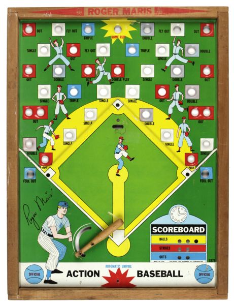 1960s Roger Maris New York Yankees Action Baseball Game 15" x 20"