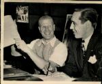 1947 Bill Veeck and Bob Feller Cleveland Indians “St. Petersburg Times” Original 7 x 9 News Photo (“St. Petersburg” Hologram/MEARS LOA)