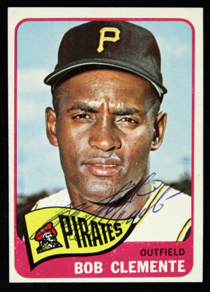 1965 Roberto Clemente Pittsburgh Pirates Signed Topps Card #160 - JSA 
