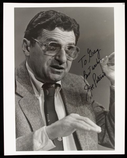 1980s Joe Paterno Penn State University Signed 8" x 10" Photo - JSA 