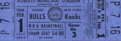 Lot Detail Chicago Bulls Vs New York Knicks Full Ticket