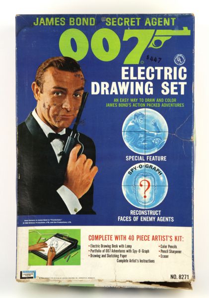 1966 James Bond Secret Agent 007 Electric Drawing Set 