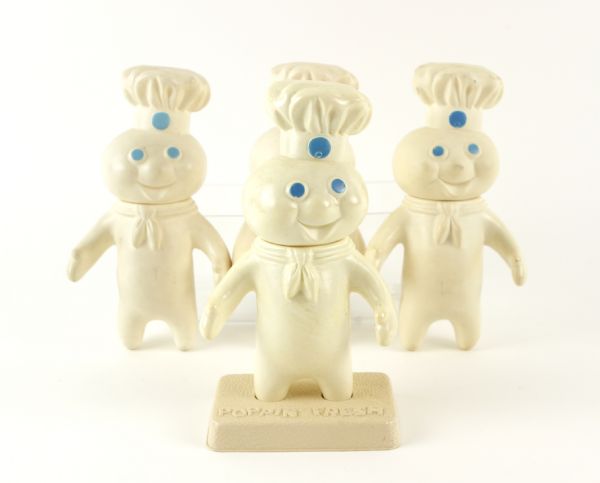 1971 Pillsbury Doughboy 7" Vinyl - Lot of 4 One With Stand