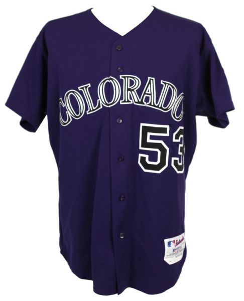 2003-04 Rick Mathews Colorado Rockies Game Worn Jersey (MEARS LOA) 