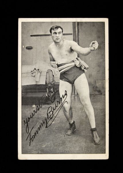 1900s early Tommy Burns Boxing Postcard 