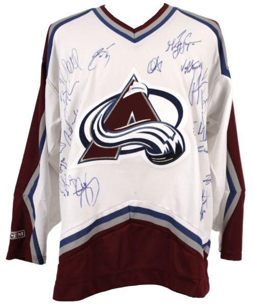 Colorado Avalanche Signed Authentic Jersey /20 Sigs.  - JSA 