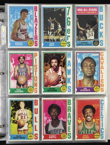 1974-75 Topps Basketball Card NBA & ABA Complete Set (264) w/ Bill Walton & George Gervin Rookies and More