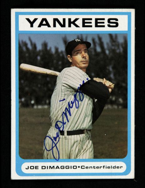 1987 Joe DiMaggio New York Yankees Signed Bowery Baseball Card (JSA)