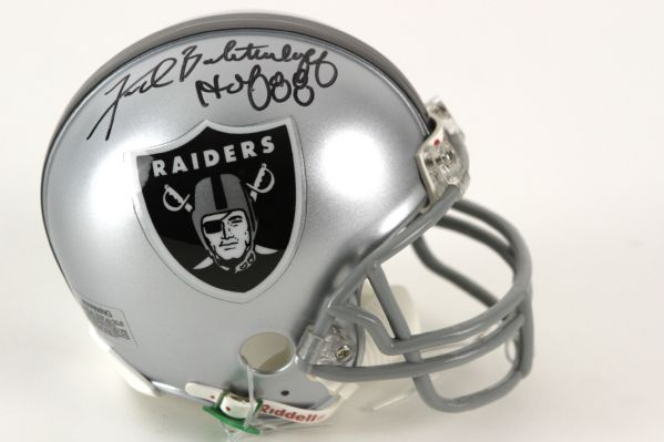 1990s Fred Biletnikoff Oakland Raiders Signed Mini Helmet (JSA)