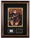 1972 Elvis Presley 18" x 23" Framed Display w/ Ticket from 2nd Milwaukee Appearance