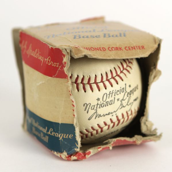 1951-69 Spalding Official National League Warren Giles Baseball w/ Original Box