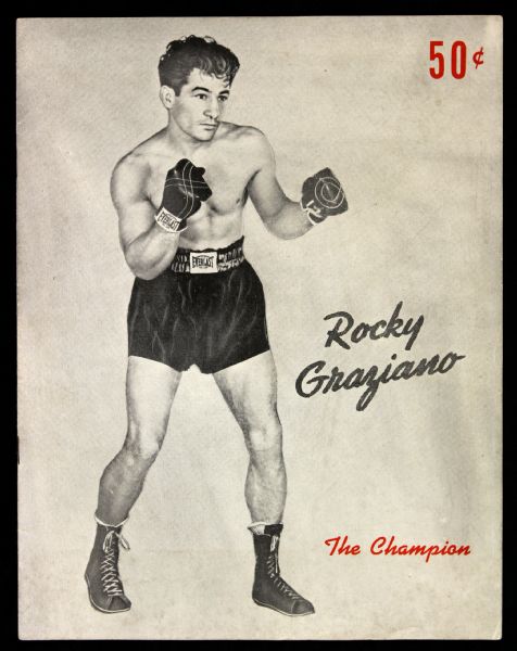 1948 Rocky Graziano vs. Tony Zale Ruppert Stadium Middleweight Title Fight Program 