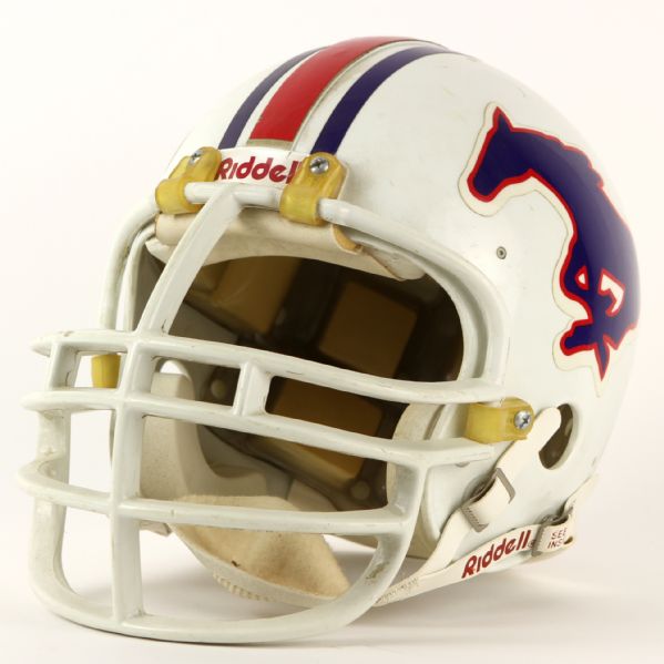 1989-90 SMU Mustangs Game Worn Football Helmet (MEARS LOA)