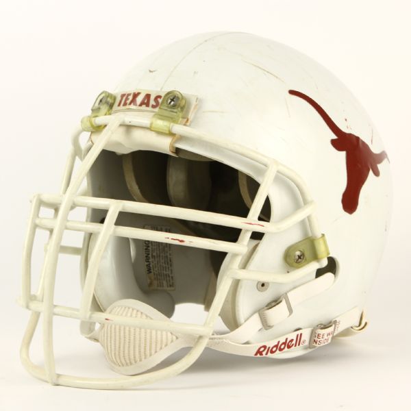 1980s circa Texas Longhorns #60 Game Worn Football Helmet (MEARS LOA)