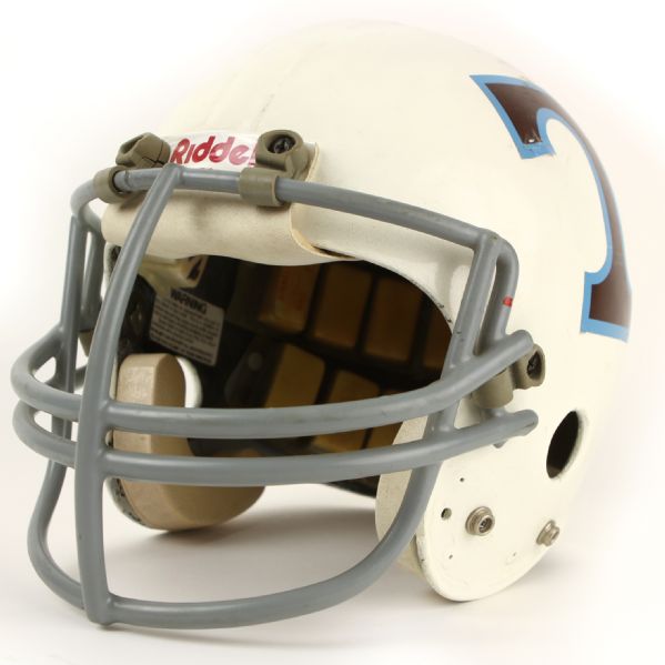 1980s circa Tufts University Jumbos Game Worn Football Helmet (MEARS LOA)