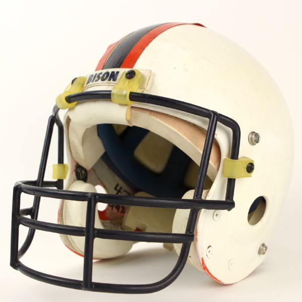 1986-88 Bucknell Bison Game Worn Football Helmet (MEARS LOA)