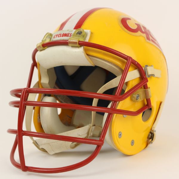 1987-94 Iowa State Cyclones Game Worn Football Helmet (MEARS LOA)