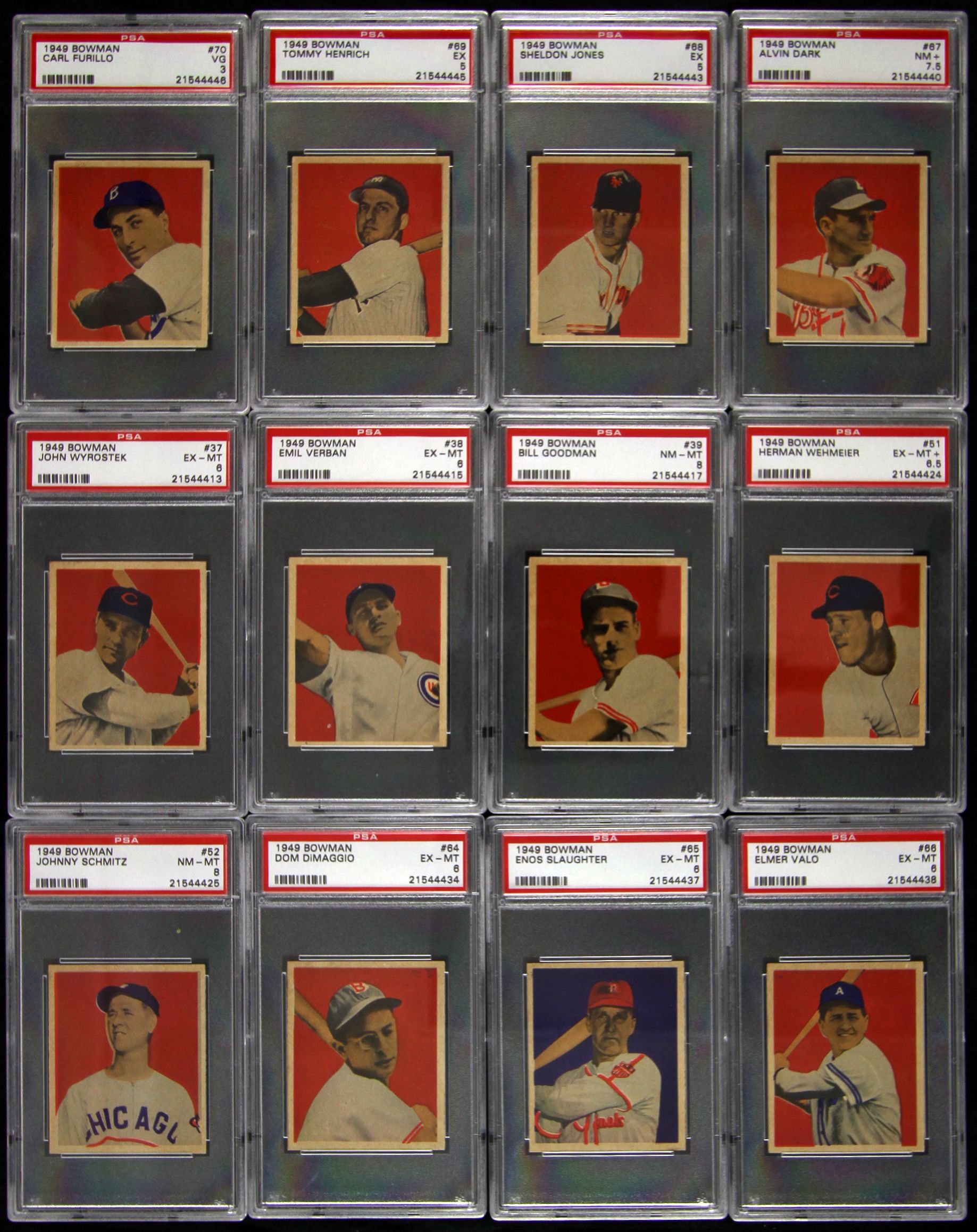 Lot Detail 1949 Bowman Baseball Cards All PSA Graded Includes Two PSA