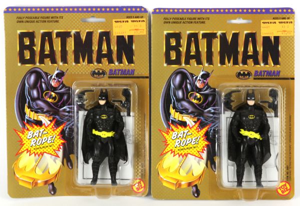 1989 Batman Toy Biz Action Figures w/Bat Rope MOC - (Lot of 2)
